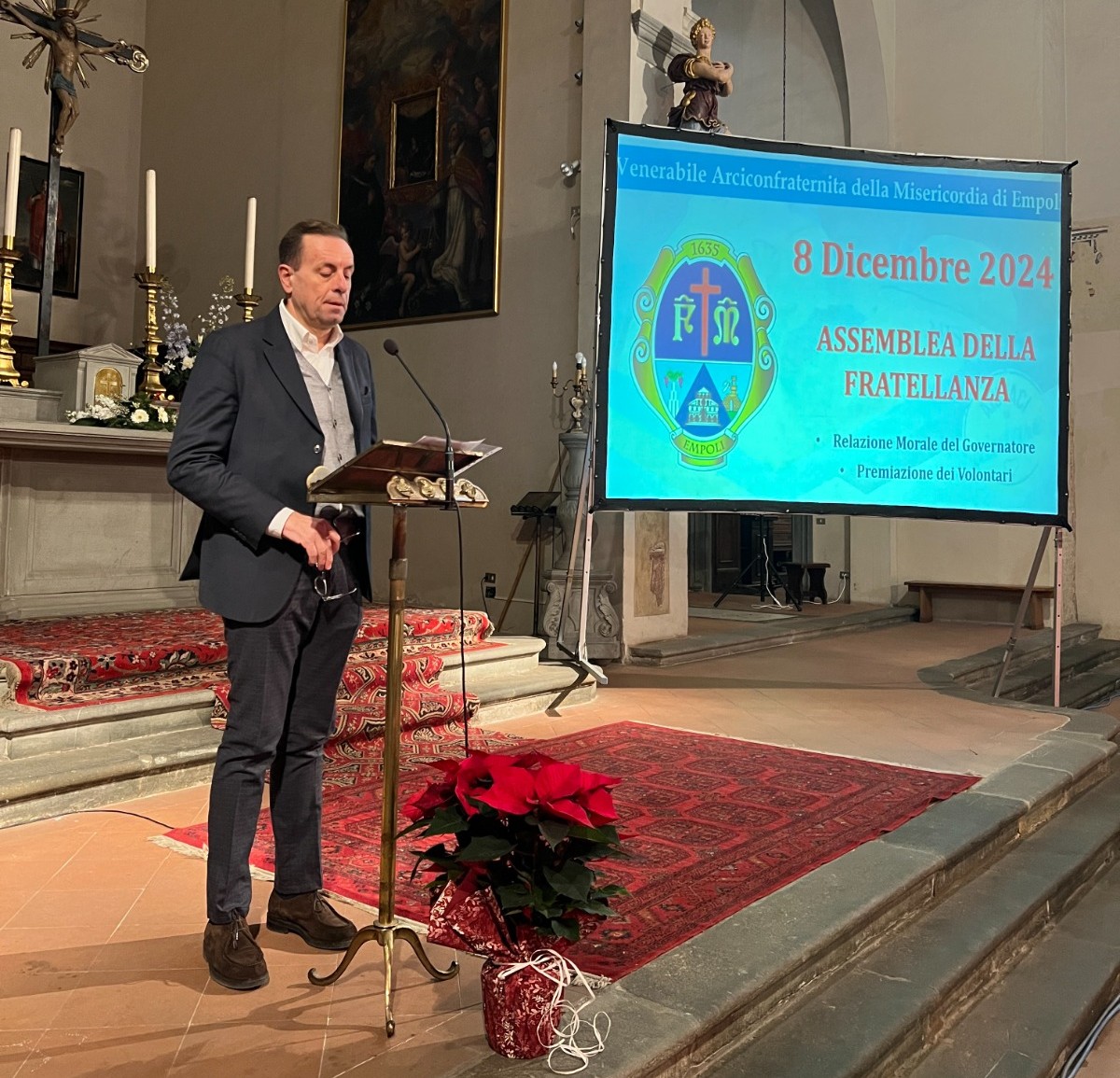 Il Governatore Francesco Pagliai (Fonte foto Misericordie di Empoli)