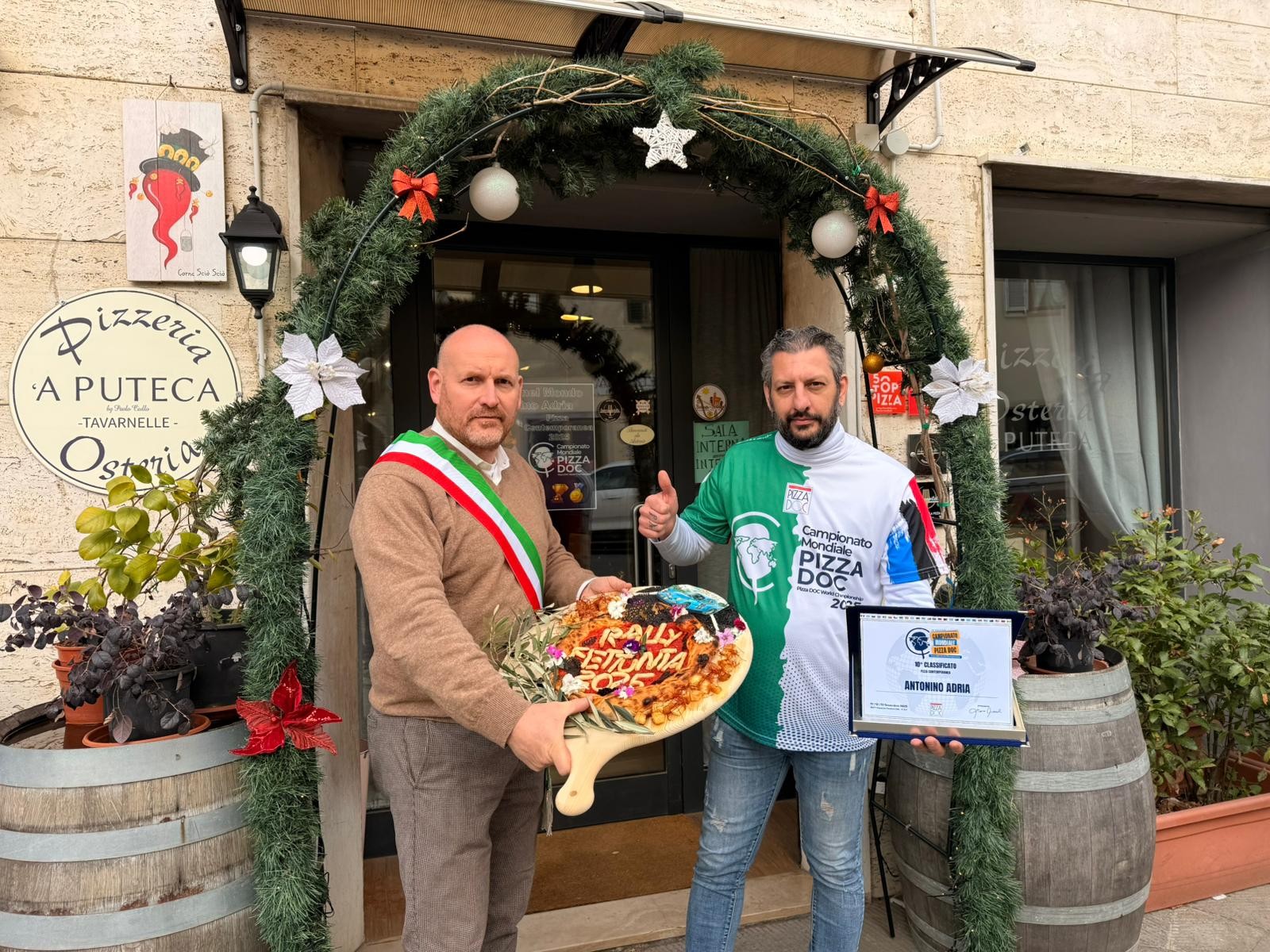 pizza Rally Fettunta e Olio Sapiens (fonte foto comunicato stampa)