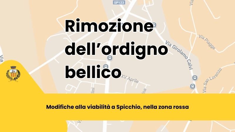 Vinci. Rimozione dell’ordigno bellico del 18 gennaio, come cambia la viabilità a Spicchio