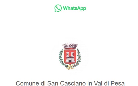 Comune di San Casciano lancia il canale WhatsApp