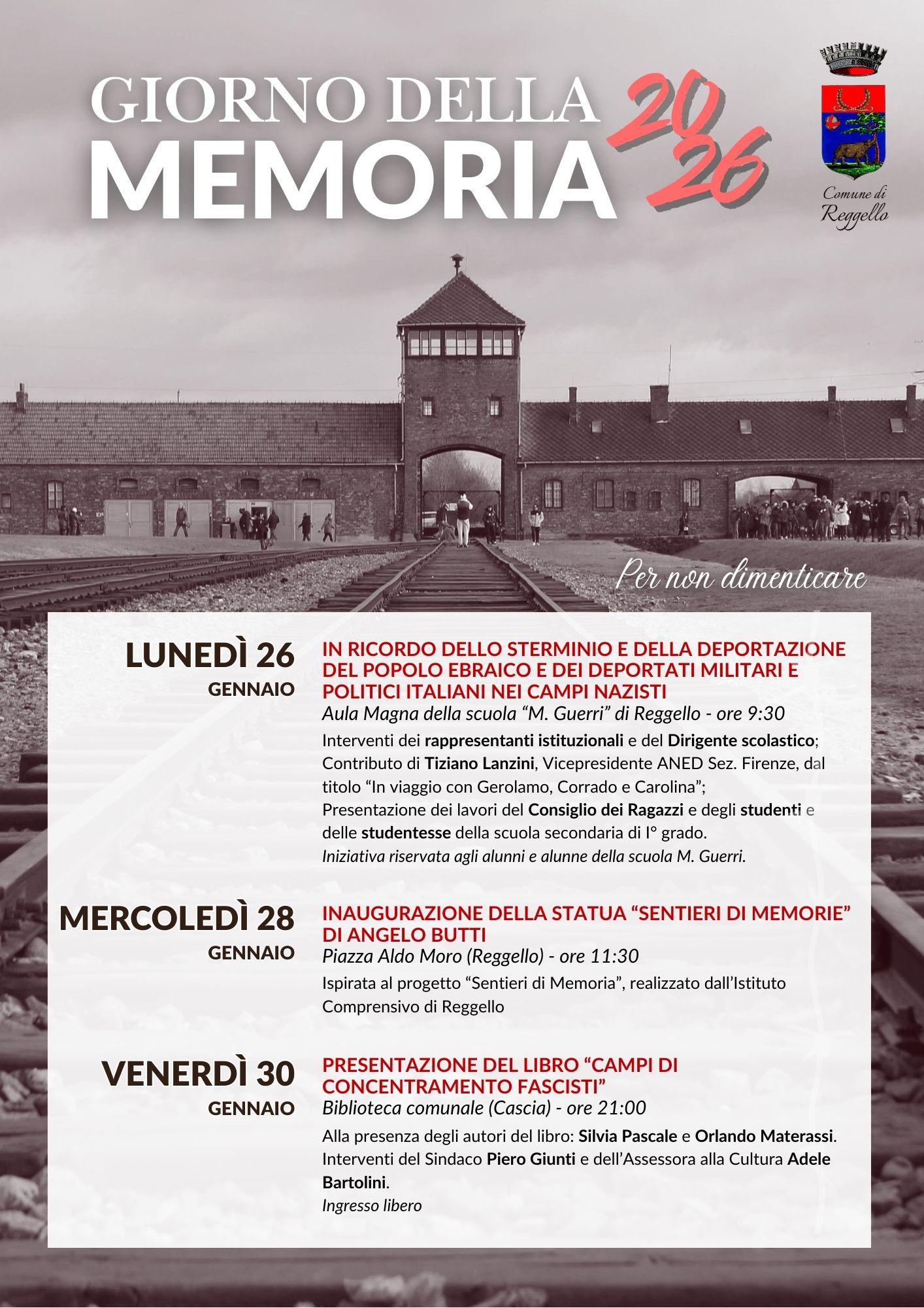 Giorno della Memoria 2026 Reggello