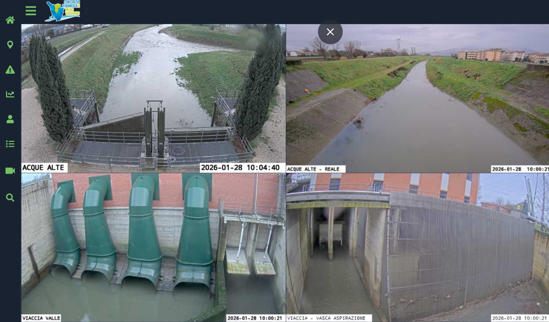 Immagini telecamere Consorzio di Bonifica Medio Valdarno