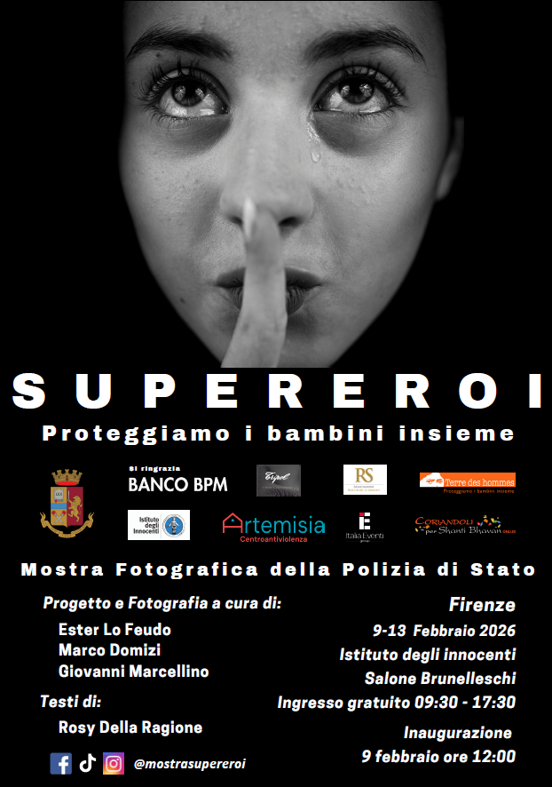 Locandina mostra 'Supereroi'