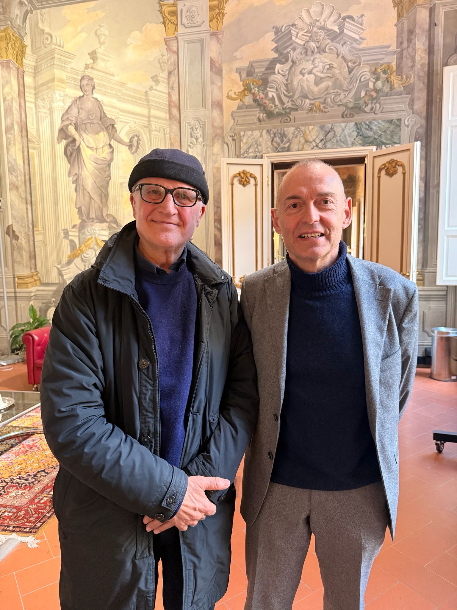 da sx Paolo Hendel, sindaco Paolo Sottani (fonte foto comunicato stampa)