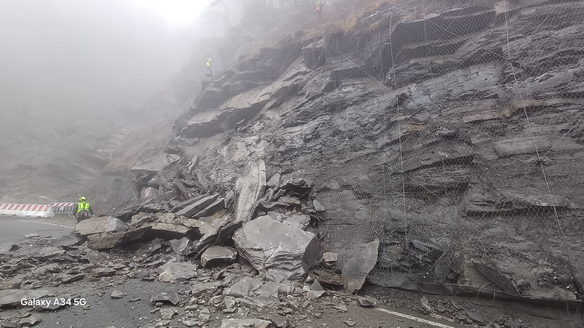 La parete rocciosa interessata al crollo