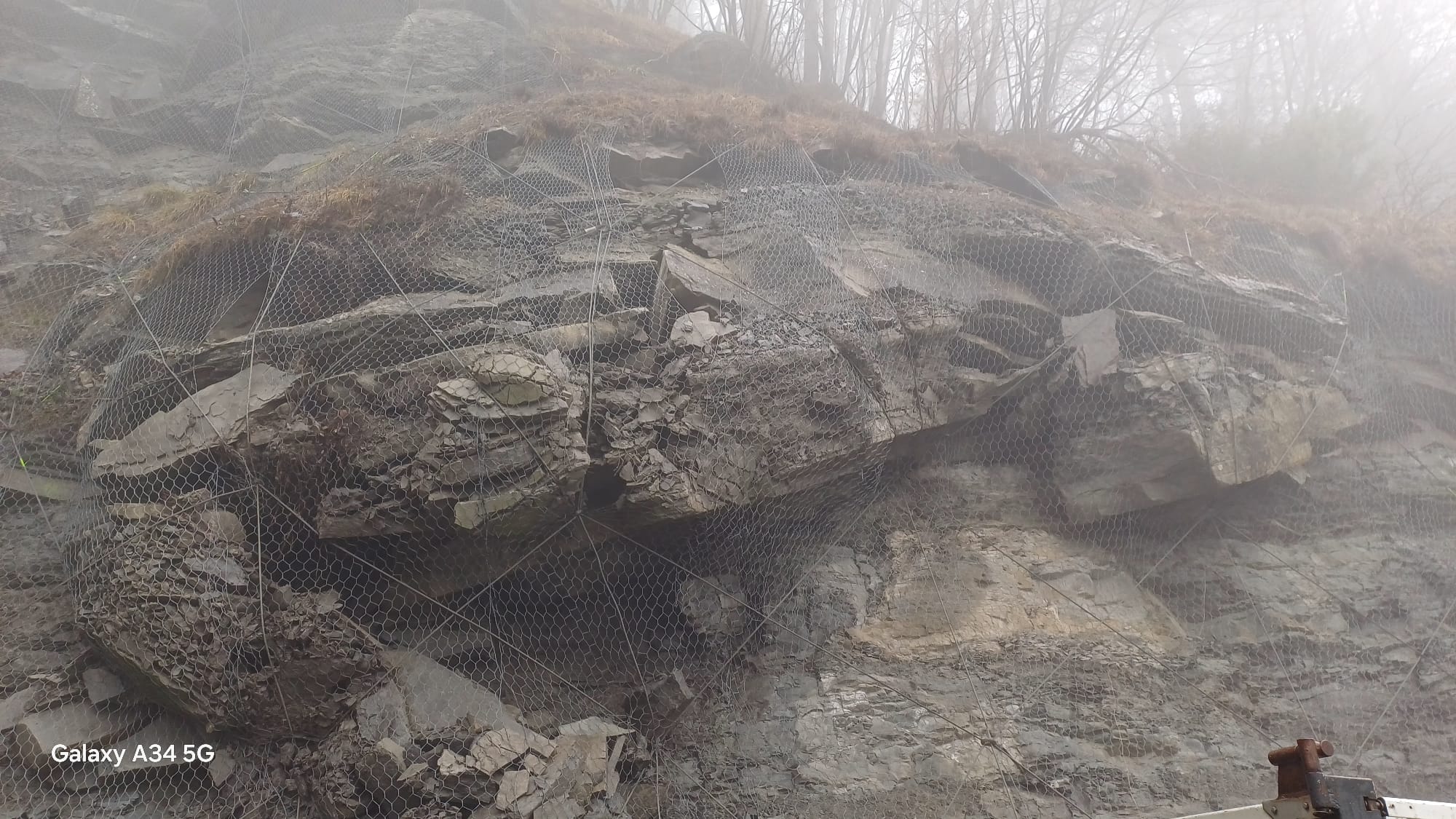 La parete rocciosa interessata al crollo