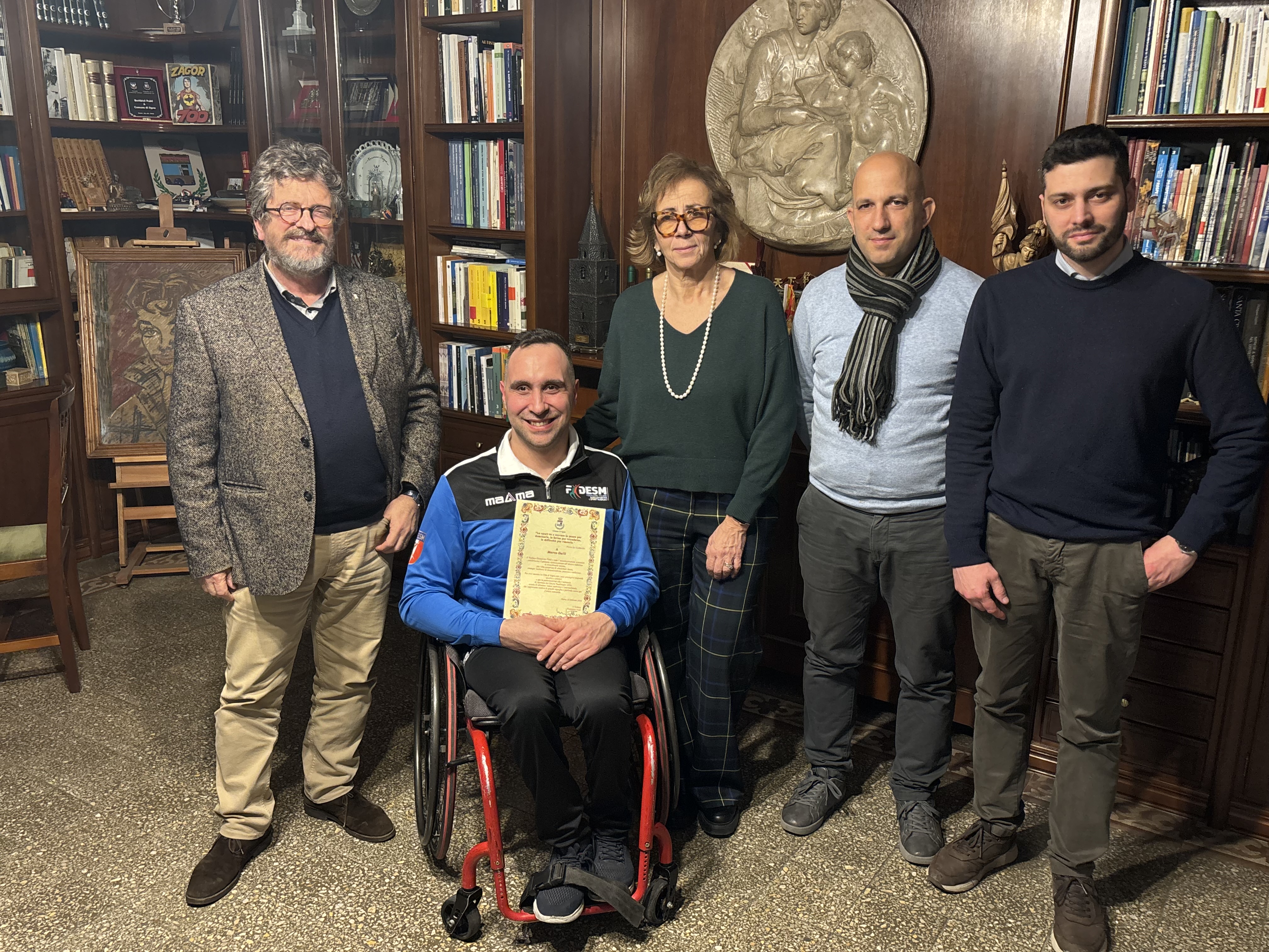 Il campione di Signa Marco Galli sarà tra i protagonisti alla Cerimonia di apertura dei Giochi Paralimpici invernali (Fonte foto Comune di Signa)