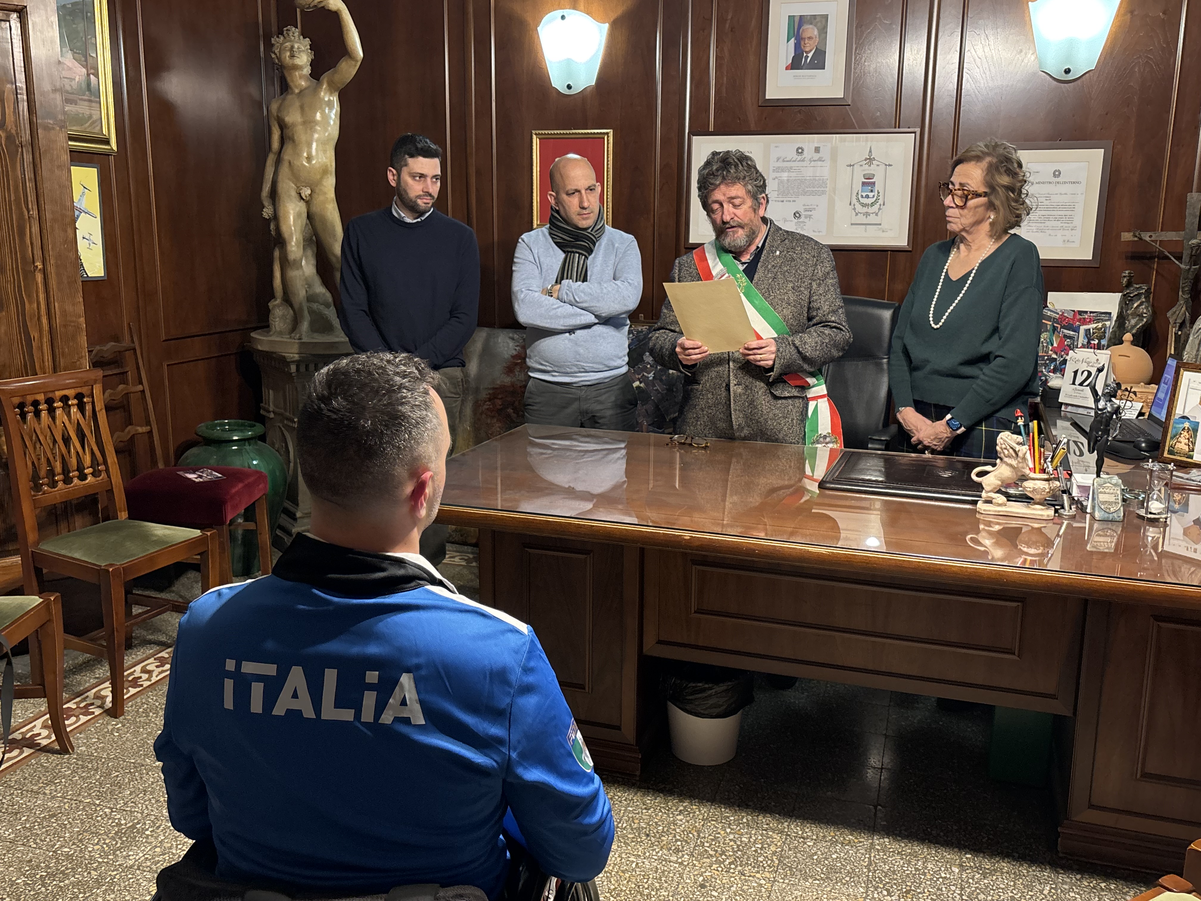 Il campione di Signa Marco Galli sarà tra i protagonisti alla Cerimonia di apertura dei Giochi Paralimpici invernali (Fonte foto Comune di Signa)