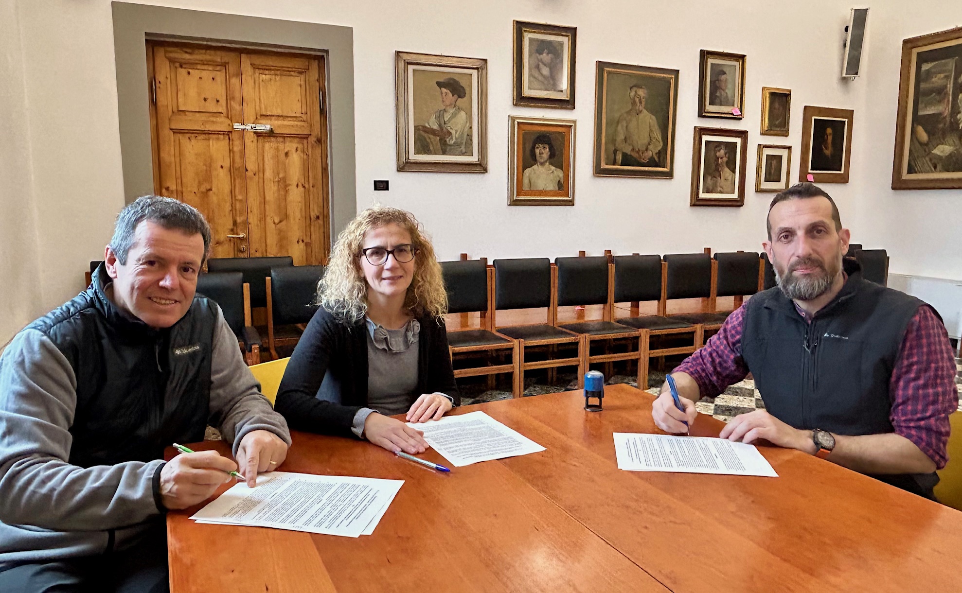 In foto da sinistra Gamannossi, Banchelli, Lorenzoni