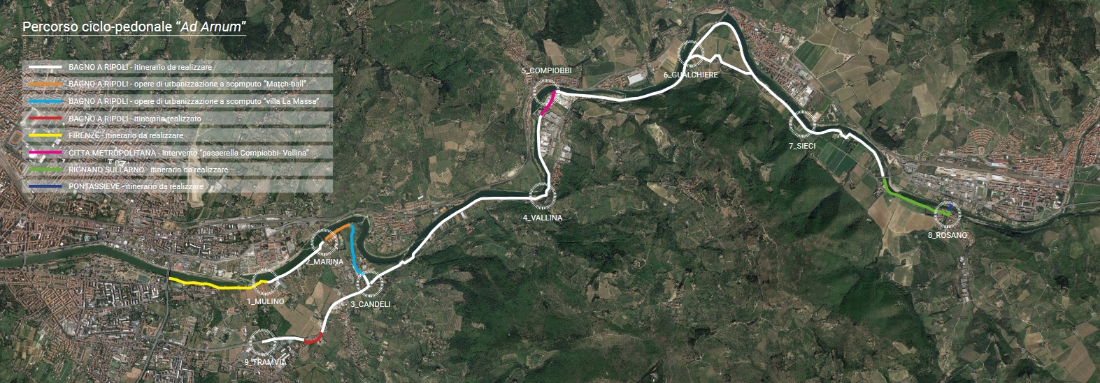 Il percorso ciclopedonale 'Ad Arnum'