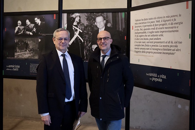 da sx Segretario Generale Fondazione De Gasperi l'On. Paolo Alli e Capo Gabinetto Città Metropolitana dott. Alfredo Esposito (foto Antonello Serino Met Ufficio Stampa)