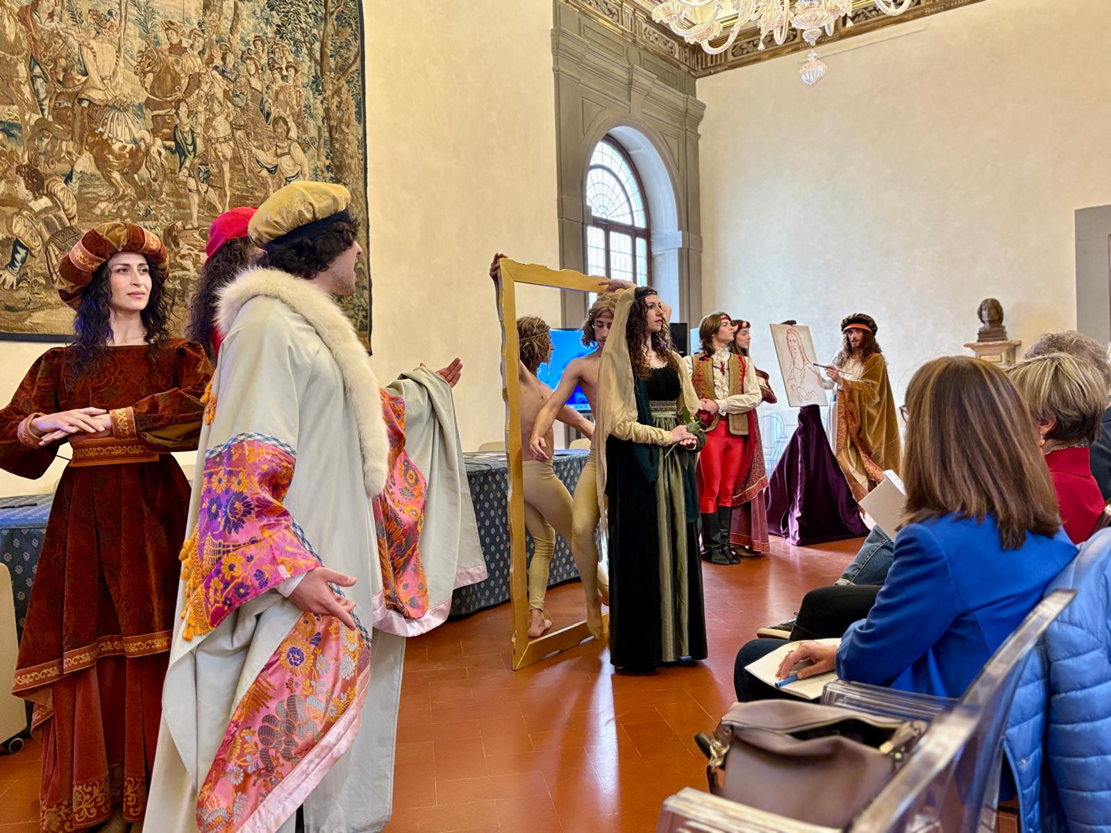 Un momento della rappresentazione pomeridiana in Palazzo Medici Riccardi