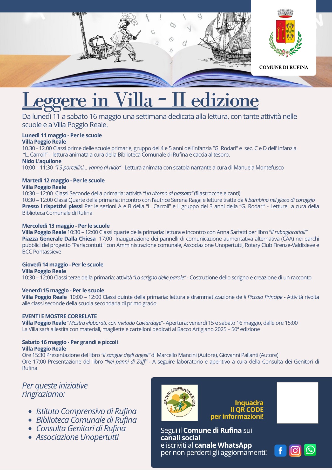 Locandina con il programma dell'evento