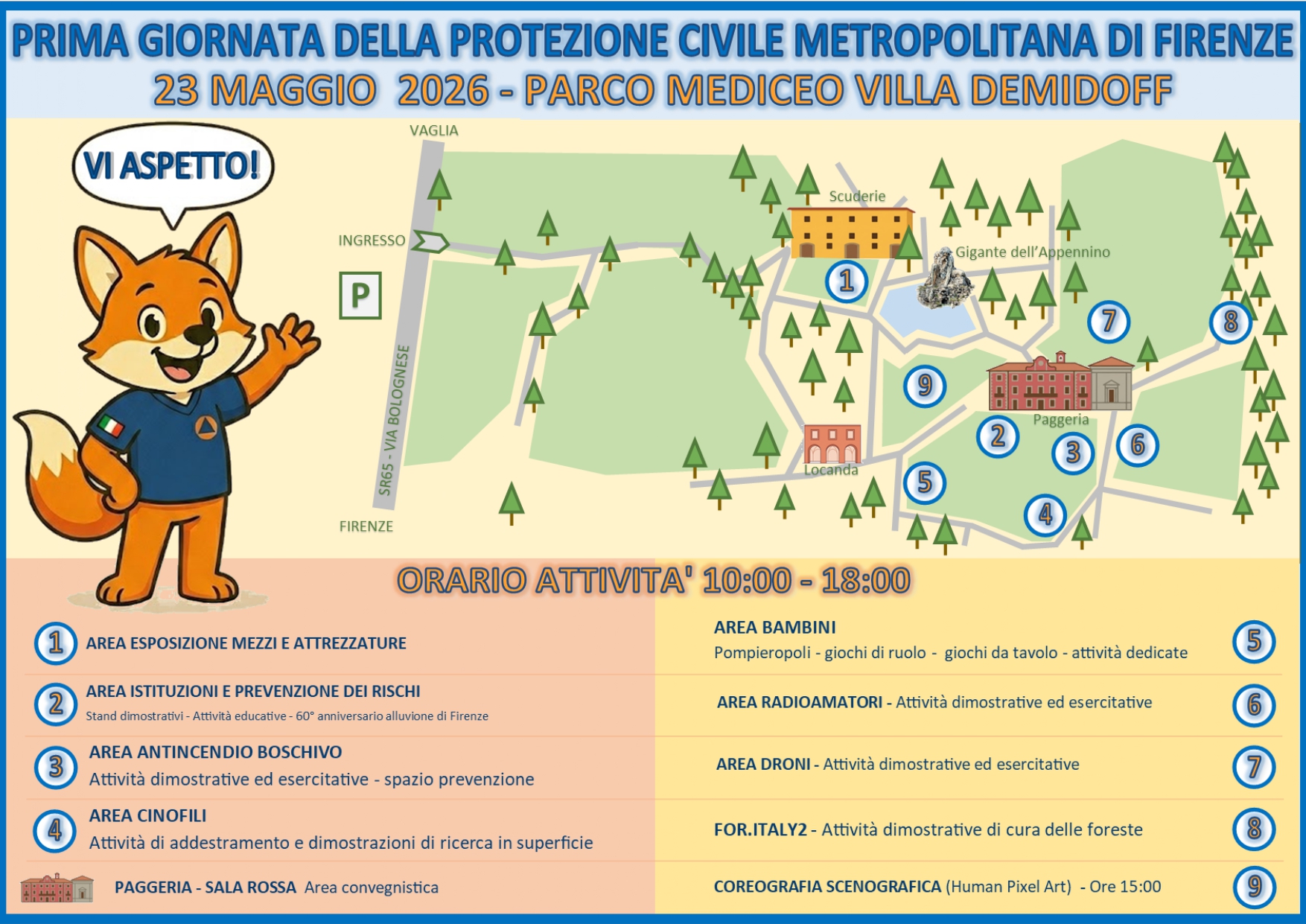 mappa dell'evento