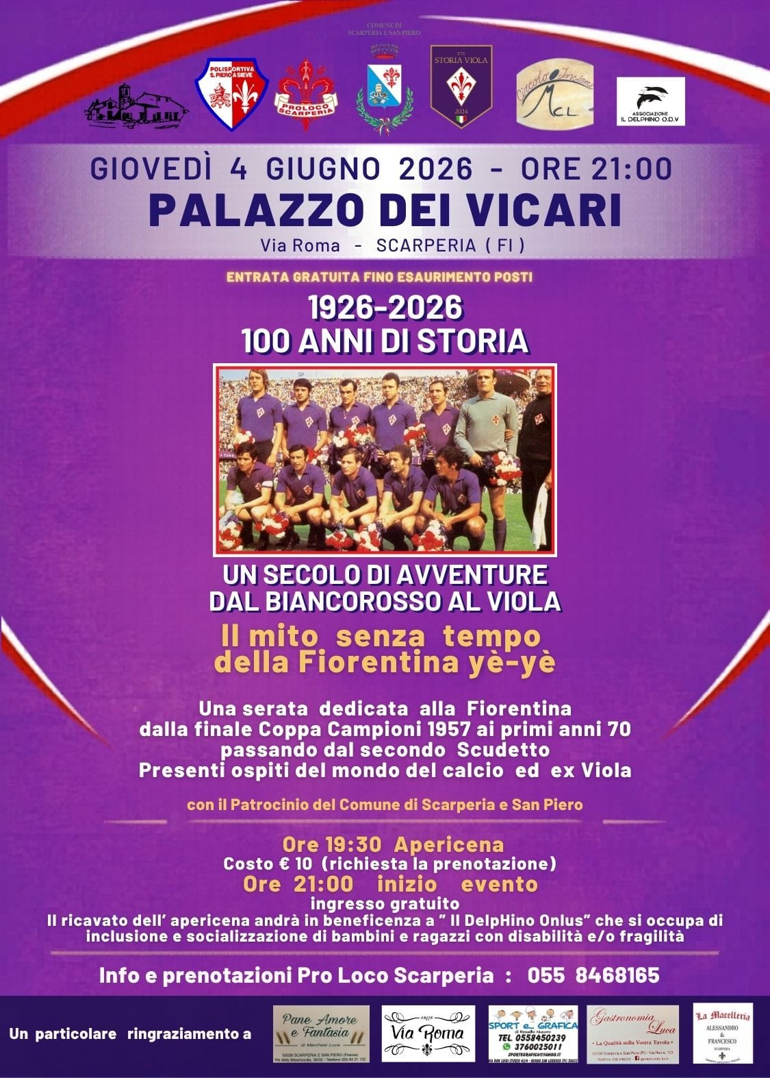 Il mito senza tempo della Fiorentina ye ye - 4 giugno