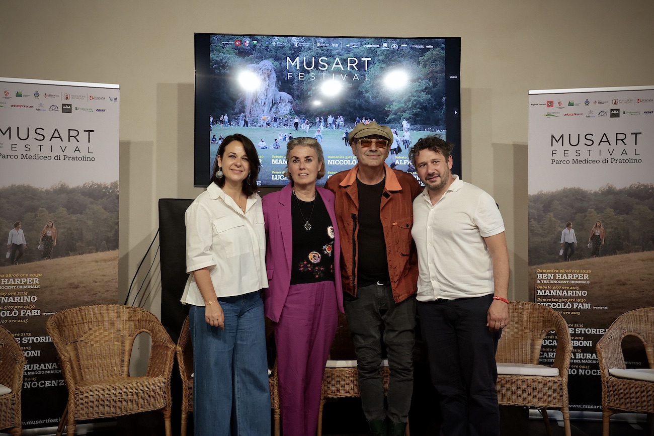 Claudia Sereni consigliera metropolitana con delega alla cultura, Silvia Catani sindaca di Vaglia, Luca Carboni, Tommaso Trberti sindaco di Marradi (foto Antonello Serino - Met Ufficio Stampa)