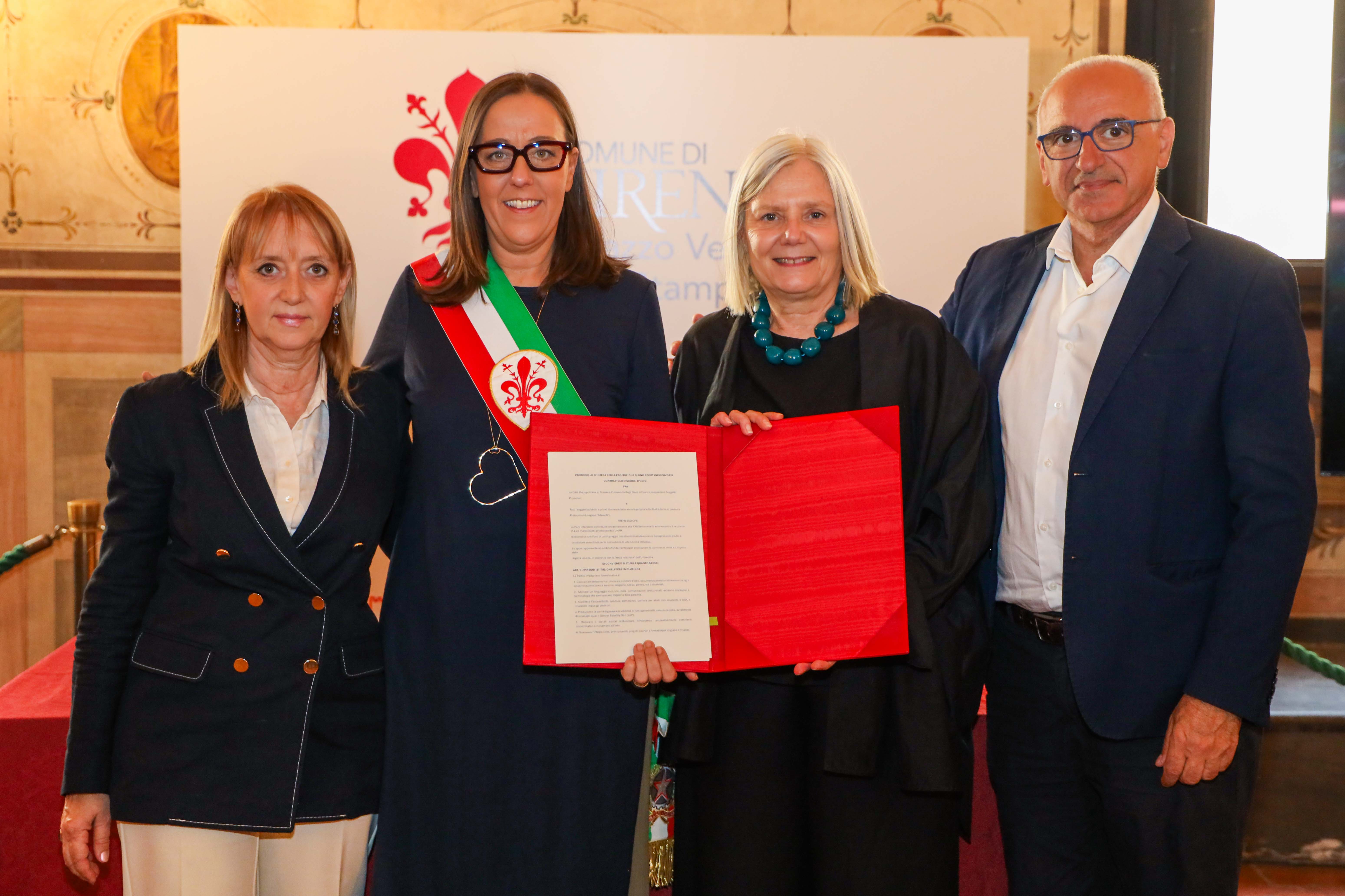 Maria Paola Monaco, Sara Funaro, Alessandra Petrucci e Nicola Armentano (foto Sestini per C. di Firenze)