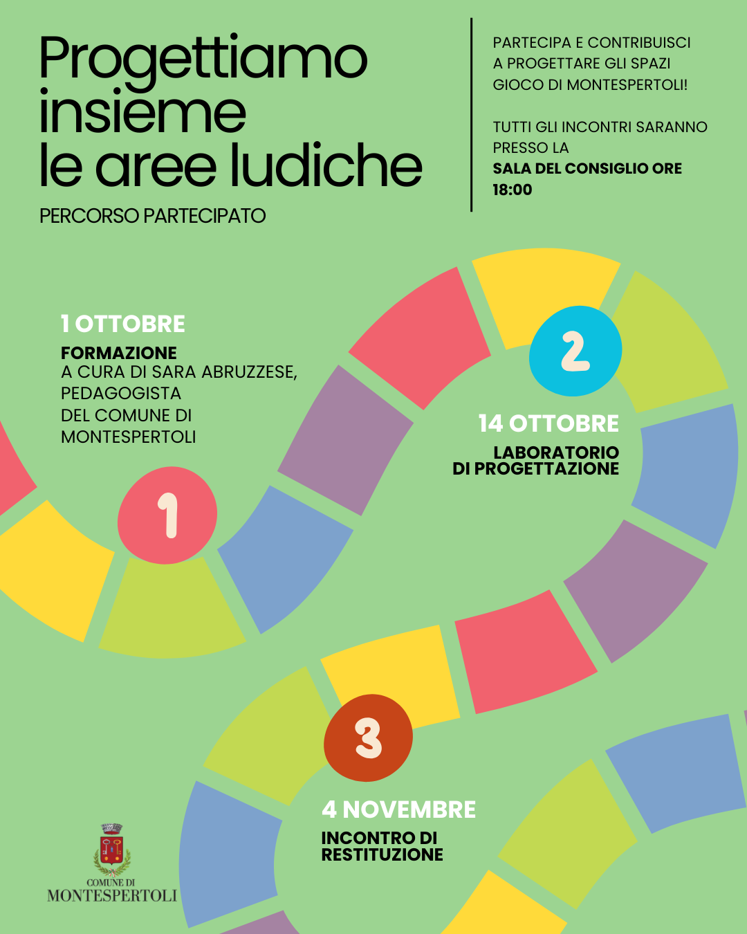 Locandina 'Progettiamo insieme le aree ludiche'
