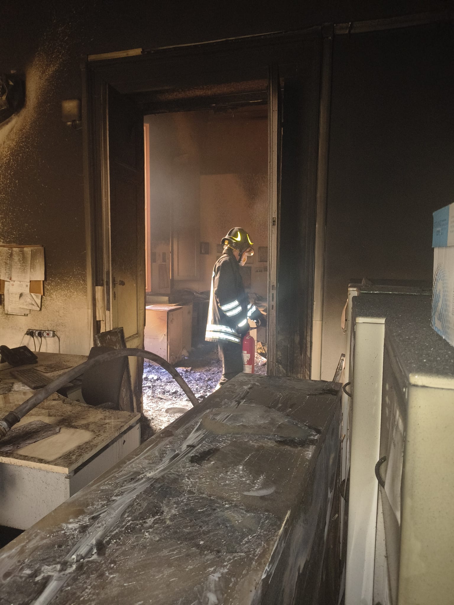 Incendio all'Istituto Macchiavelli-Capponi