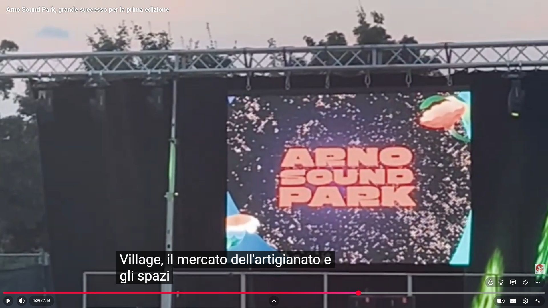 Frame dal video di Florence Tv