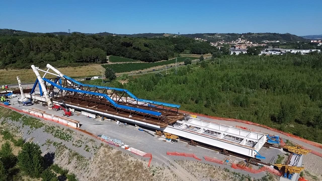 Iniziano le operazioni di varo del nuovo ponte sull'Arno tra Capraia e Limite e Montelupo Fiorentino (Fonte foto comunicato stampa Anas)