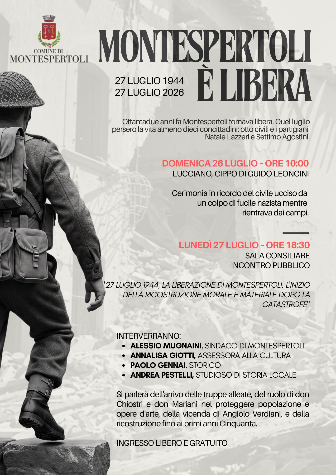 Montespertoli ricorda la Liberazione dal nazifascismo
