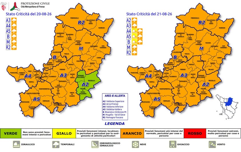 Bollettino Protezione Civile Citt� Metropolitana di Firenze 