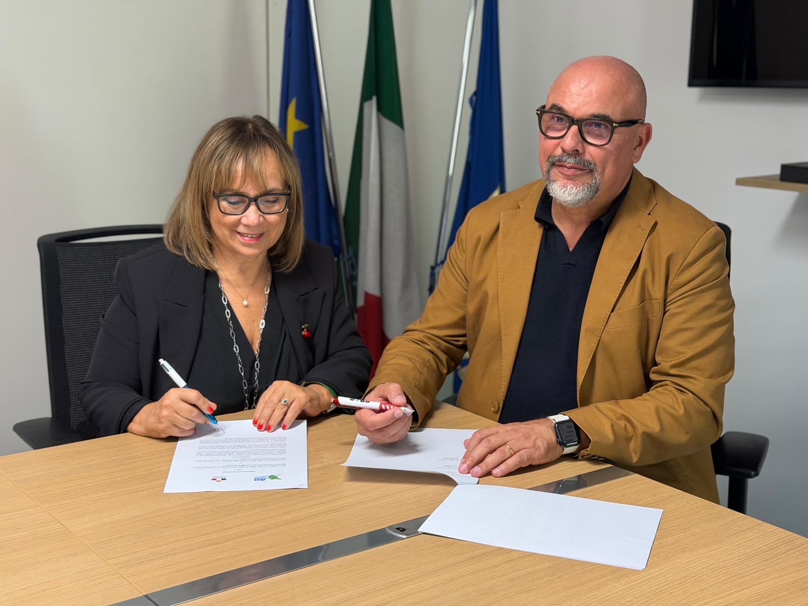 Cenni Masetti al momento della firma del protocollo