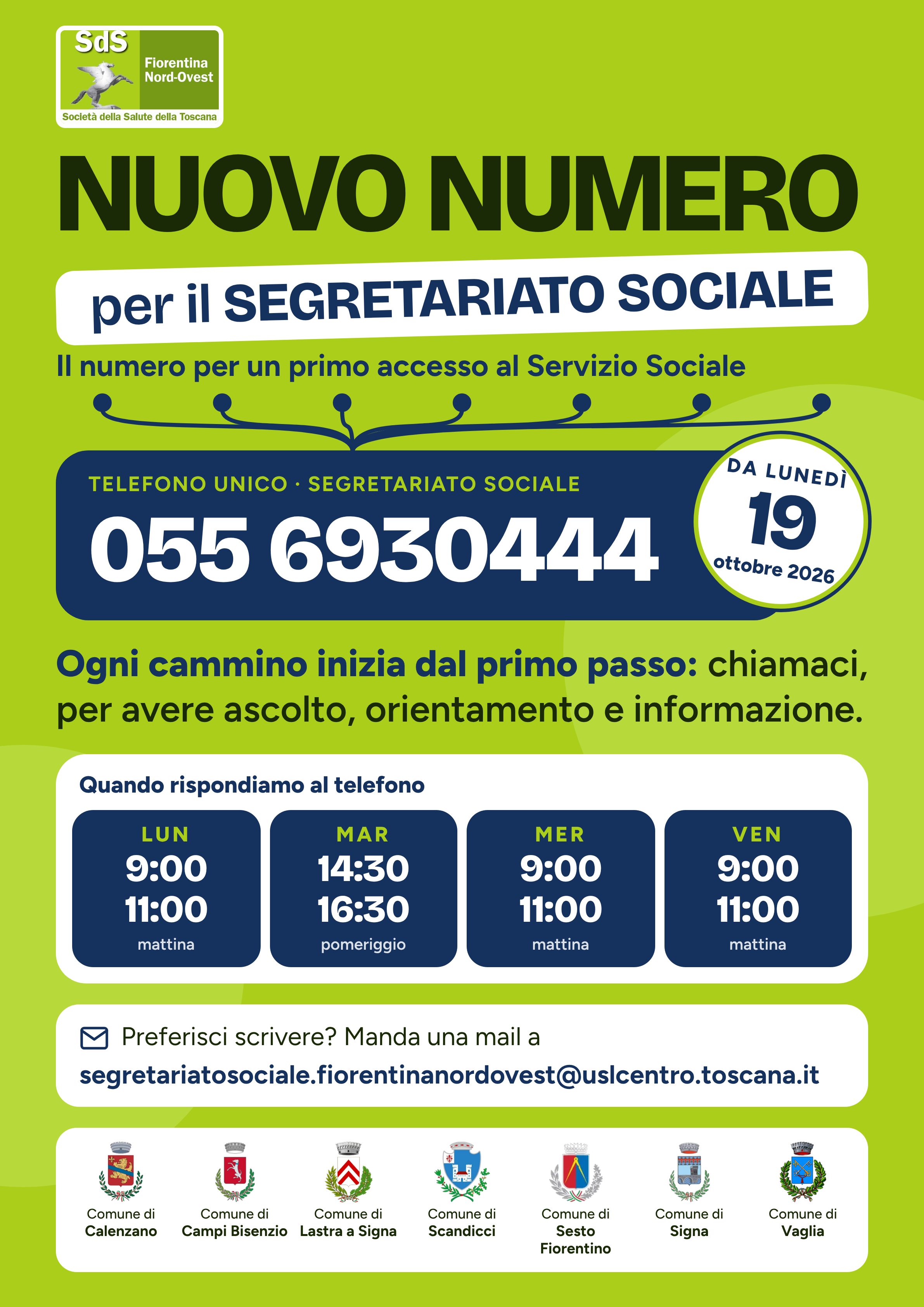 Numero unico per più comuni