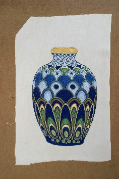 Merletto ispirato a una ceramica Chini