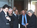 Da sinistra il presidente Renzi, Monsignor Antonelli, il presidente dell’ente Cassa di Risparmo Speranza, il Sovrintendente Paolucci Mario Botta