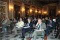 Massimo D'Alema fra il pubblico del convegno sulla parola 'Democrazia' (Foto Riccardo Seghezzi)