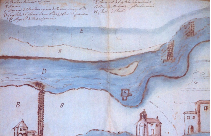 L'area di Madonna della Tosse in una antica mappa