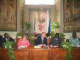 Un momento della seduta della VII Commissione con la delegazione di Thies (Senegal)