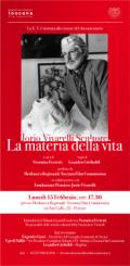 Locandina dela presentazione del documentario "Iorio Vivarelli scultore, La materia della vita"
