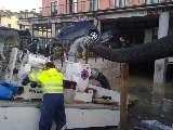 Mezzi della protezione civile della Provincia di Firenze impegnati nell'ultima alluvione