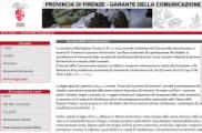Home page del sito del Garante della Comunicazione della Provincia di Firenze