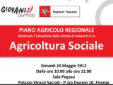 Banner della giornata informativa sul bando per l'agricoltura sociale