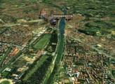 Simulazione dal cielo sopra Firenze
