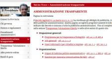 La sezione Amministrazione Trasparente del sito della Provincia di Firenze
