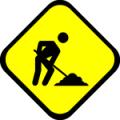 Cartello di lavori in corso
