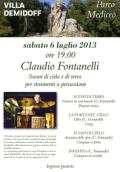 Volantino del concerto di Claudio Fontanelli a Pratolino