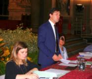 Nardella parla alla prima seduta del Consiglio metropolitano di Firenze (Foto Antonello Serino - Met)