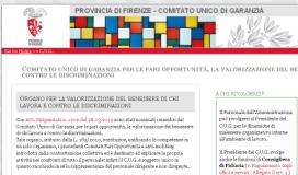 Pagina del Cug sul sito della Provincia di Firenze