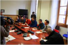 Un momento della conferenza stampa in Palazzo Medici Riccardi (foto Antonello Serino, Redazione di Met)