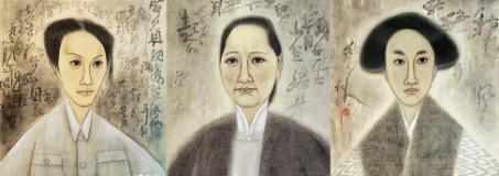 'Tre donne', opera di Sun Yumin