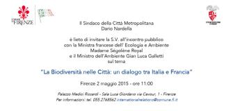 L'invito per l'incontro di sabato 2 maggio 2015 in Palazzo Medici Riccardi