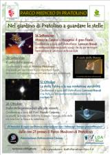 Locandina Serate astronomiche al Parco Mediceo di Pratolino 