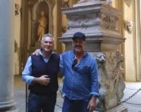 Mel Gibson nel Cortile di Michelozzo in Palazzo Medici Riccardi