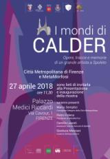 L'invito per l'inaugurazione de 'I mondi di Calder'
